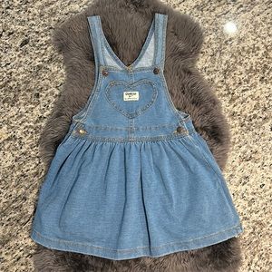 Oshkosh Toddler girl Denim Dress/Overall Size 4T.
